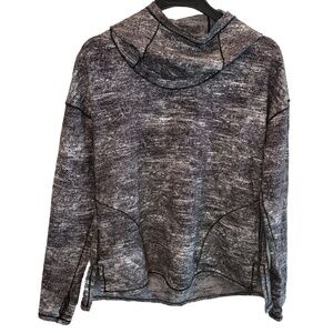 Lululemon Forever Endeavour Rush Jacquard Black White Hoodie Pullover Sz 10